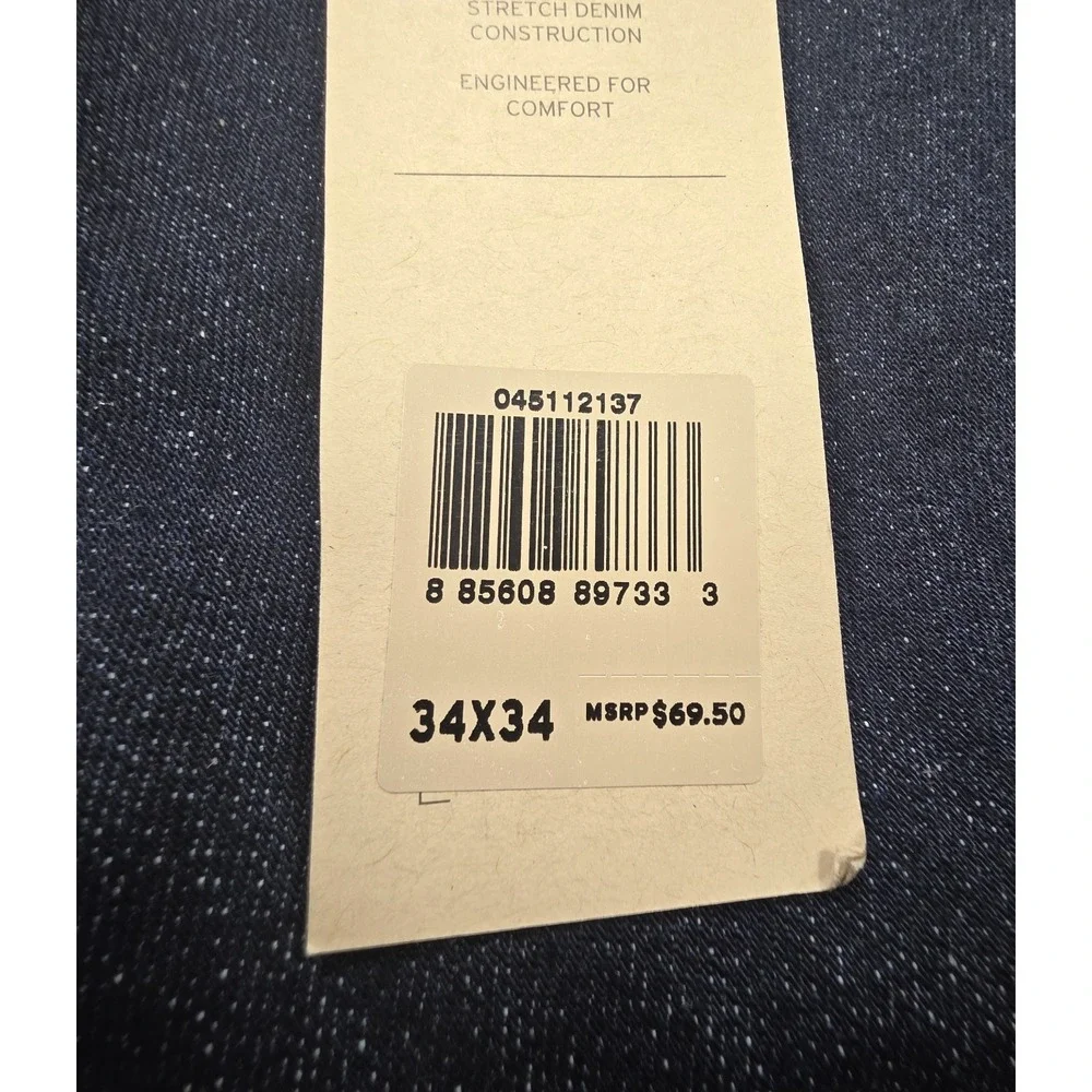 NEW Levi's 511 Slim Fit Jeans Men's 34x34 Dark Wash Stretch Denim 5-Pocket Zip